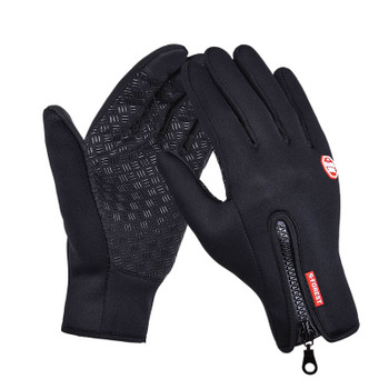 Outdoor Sports Hiking Winter Bicycle Bike Cycling Gloves For Men Women Windstopper Simulated Leather Soft Warm Gloves