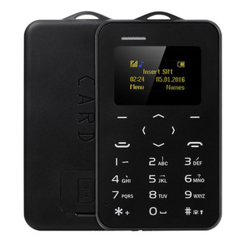 New Original Ultra Thin Mini AEKU C6 Cell Phones Student Version Credit Card Mobile Phone PK AEKU M5 Card Phone