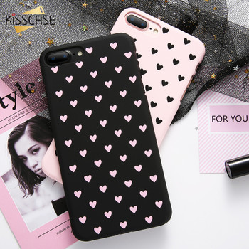 KISSCASE Fashion Phone Case For iPhone 7 7 Plus 8 8 Plus Case Hard Matte Chic Polka Dot Wave Point Case For iPhone X 5 6 6S Plus