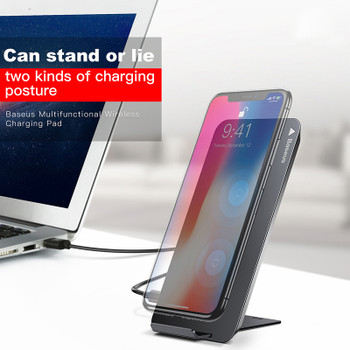 Baseus Qi Wireless Charger For iPhone X 8 Samsung S9 S8 S7 S6 Edge Note 8 Phone Fast Wireless Charging Pad Docking Dock Station