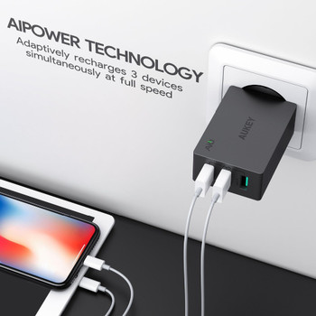 AUKEY Universal 3/4 Ports USB Phone Charger Mobile Fast Wall Charger For iPhone 6s 7/8/X/Plus iPad Samsung S8 Xiaomi Tablet etc