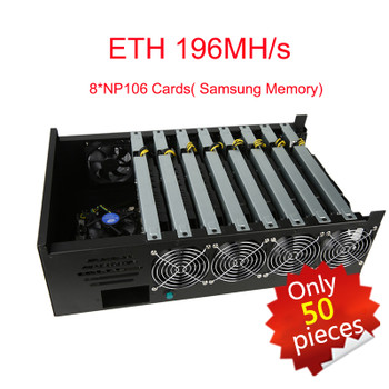 Cheap Mining Rig Machine Antminer 8 NP106 Cards 1600W ETH 196MH/s ZEC 2500 Blockchain Win10 Plug And Play Samsung Memory Bitcoin