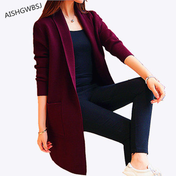 AISHGWBSJ 2017 New Spring Autumn Knitted Sweater Cardigan Women winter Jacket Loose Big yards joker Long Sweaters coat QYX146