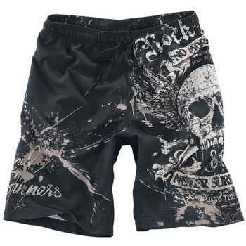 2017 Summer Male Skull Print Sandblasting Short Pants Fashion Men's Casual Sportwear Beach Shorts Man