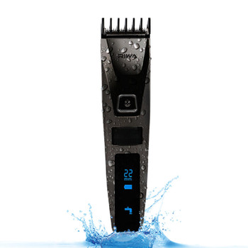 RIWA Waterproof Hair Trimmer LCD Display Men's Hair Clipper Rechargeable One Piece Biuld-in Comb Design Haircut Machine K3