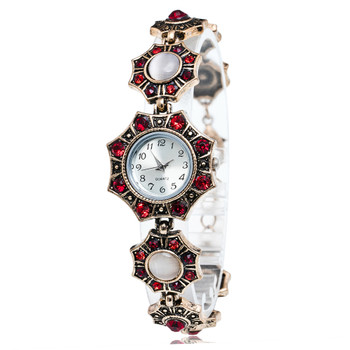 New Women Top Brand Luxury Watch Fashion Vintage Quartz Watches rhombus  Diamond-encrusted Bracelet Watch wist Watches