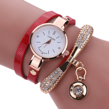 Women Watches Fashion Casual Bracelet Watch Women Relogio Leather Rhinestone Analog Quartz Watch Clock Female Montre Femme