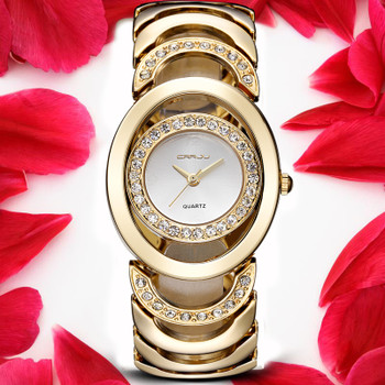 CRRJU Luxury Women Watch Famous Brands Gold Fashion Design Bracelet Watches Ladies Women Wrist Watches Relogio Femininos