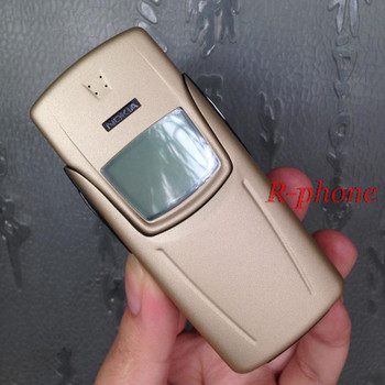 Refurbished Original NOKIA 8910 Gold Mobile Phone Titanium Repainted housing 2G GSM 900/1800 Unlocked Russian Keyboard