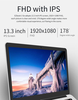 NEW Original Jumper EZbook 3 SE Notebook 13.3inch Ultrabook Laptop Windows 10 Apollo Lake N3350 2.4GHz 3GB RAM 64GB ROM eMMC 3SE
