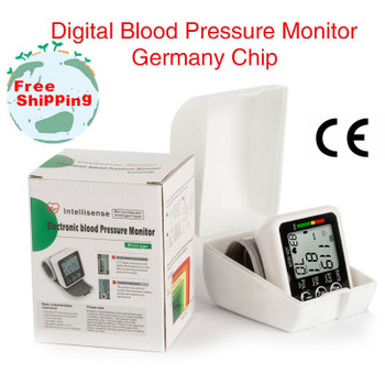 New Health Care Germany Chip Automatic Wrist Digital Blood Pressure Monitor Tonometer Meter for Measuring And Pulse Rate MBO-25