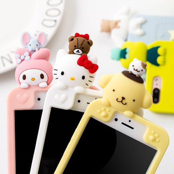 For iPhone X 7 8 7Plus full case 3D hello kitty / Melody phone Cases For iphone 6 6s 6plus Bear Soft back cover case girl pink