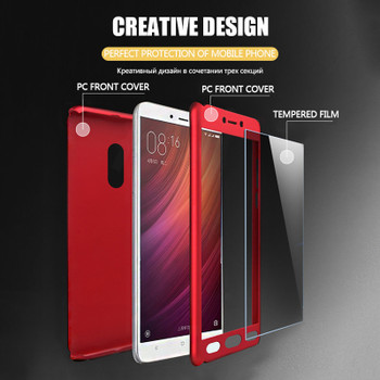H&amp;A 360 Degree Protective Case For Xiaomi Redmi Note 4 4X Full Shockproof Phone Cover For Redmi Note 4X 64GB Case With Glass