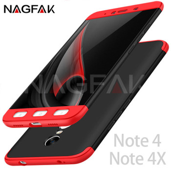 NAGFAK Luxury Protective Case For Xiaomi Redmi Note 4 Note 4X Phone Shell 360 Degree Cases Note4 Global Version Phone Case Capa