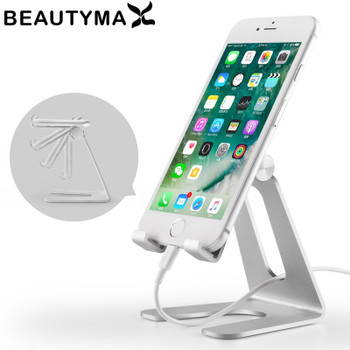 Aluminum Alloy Rotatable Phone Holder Tablet Holder Stand Mount Support Bracket Adjustable Table Holder for iphone X for Samsung