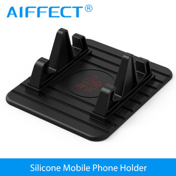 AIFFECT Soft Silicone Car Holder Mobile Phone Holder Stand GPS Anti Slip Mat Desktop Stand Bracket for iPhone 5s 6 7 Samsung