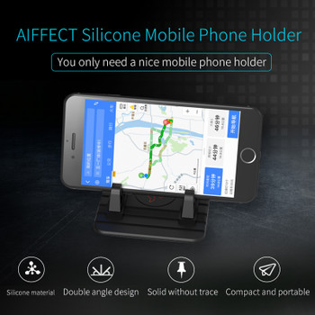 AIFFECT Soft Silicone Car Holder Mobile Phone Holder Stand GPS Anti Slip Mat Desktop Stand Bracket for iPhone 5s 6 7 Samsung