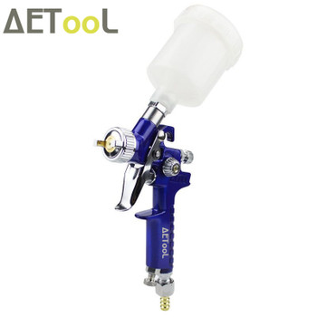 AETool 0.8mm/1.0mm Nozzle H-2000 Professional HVLP Spray Gun Mini Air Paint Spray Guns Airbrush For Painting Car Aerograph