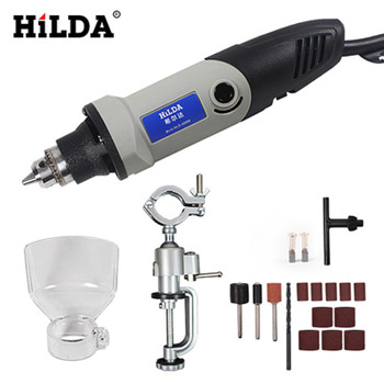 HILDA Mini Electric Drill With 6 Position Variable Speed Dremel 220V 400W  Style Rotary Tools Mini Grinding Power Tools