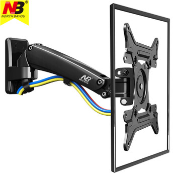 NB F200 TV Wall Mount Bracket 30-40inch Monitor Arm Holder Gas Spring Free Lift Full Motion Aluminum Alloy Rotating VESA Stand