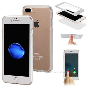 360 Degree Full Cover Soft TPU Silicone Case For iPhone 7 Case 5 5S SE 6S 6 8 8 Plus Screen  Protective Film for iPhone X Case