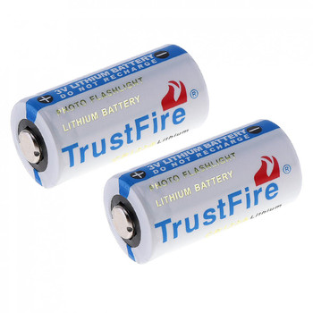TrustFire 4pcs 3V 1400mAh CR123A 16340 Battery Lithium li-ion no rechargeable battery with protected PCB