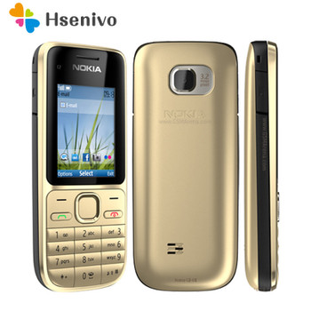 C2-01 Original Unlocked Nokia C2-01 1020mAh 3.15MP 3G Support Englihs/Russian/Hebrew/Arabic Keyboard / Cellphone refurbished