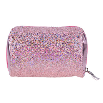 Sequins Portable Cosmetic Bag Multifunction Toiletry Organizer Zipper Makeup Bag Women Makeup Pouch Bling Toiletry Organizer