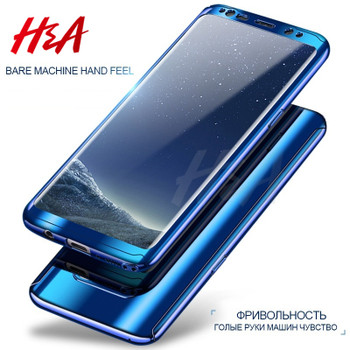H&amp;A 360 Degree Plating Mirror Case For Samsung S8 Plus Note 8 S7 Edge Body Hard Full Cove For Samsung Note 8 S7 Edge Phone Cases