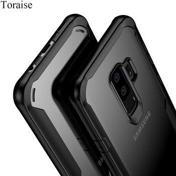 Toraise Case For Samsung S9 Case Silicone TPU Frame Acrylic Transparent Back Cover Case for Samsung Galaxy S9 Plus galaxy s 9