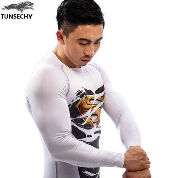 New 2017 Fitness Compression Shirt Men Long Sleeve 3D Printed T-shirt Superhero Captain America Brand Clothing Marvel T shirt
