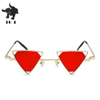 FU E 2018 sunglasses new fashion ladies punk sunglasses Ma'am triangle hollow metal frame sunglasses men UV400 sunglasses  