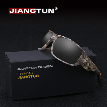 JIANGTUN 2018 Top Fashion Camo Black Polarized Sunglasses Men Cool Style Quality Sun Glasses Anti-UV High Quality