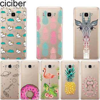 ciciber pineapple Unicorn Owl Giraffe soft case cover For samsung Galaxy S5 S6 S7 edge A3 A5 J5 J7 A310 A510 J510 J710 2016