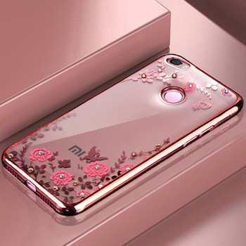 For Coque Xiaomi Redmi 4X Case Silicone  Diamond Clear Cover Soft TPU Flower Flora Phone Cases For Xiaomi Redmi 4X 5.0 Cases