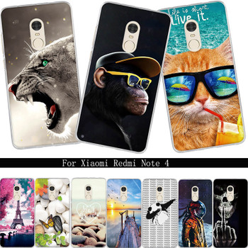 Case For Xiaomi Redmi Note 4 Cover For Xiaomi Redmi Note4 Phone Case Soft Silicone TPU 5.5'' Cute Cover For Redmi Note 4 Cases