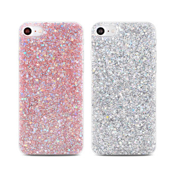 Silicone Bling Powder Soft Case For iPhone 5 5S 7 6 Plus Shinning Glitter Phone Cover for iPhone 8 7 6 6s Plus Cases Shell