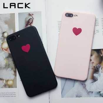 LACK Retro Red Love Heart Phone Case For iphone X Case For iphone 6 6S 7 8 Plus Fashion Soft TPU Silicone Cases Ultra Slim Cover