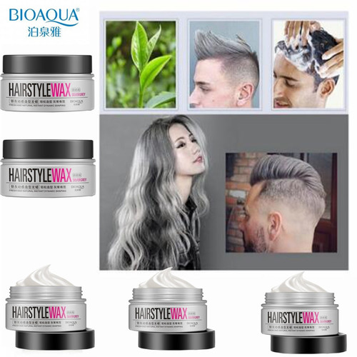 Bioaqua Unisex Temporary Modeling Gray Silver Diy Hair Color Wax