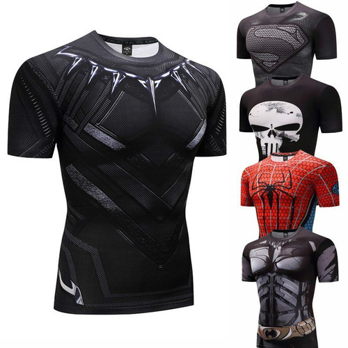 3D Printed Thermo-Unterw/&auml;sche M/&auml;nner Compression Thermal Langarm-T-Shirt Fitness Bodybuilding Skin Tight
