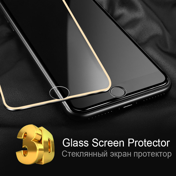 Moopok Tempered Glass For iphone 8 6 6S 7 Plus Full Screen Protector 3D Aluminum Alloy For iPhone 6 7 8 Protective glass