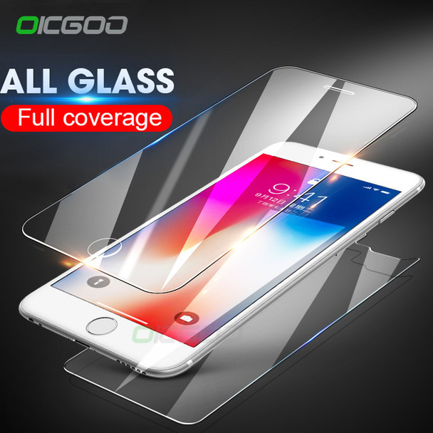 OICGOO Front and Back 2PCS Tempered Glass For iPhone X 6 6s 7 8 Plus 5 5S SE Screen Protector Film For iPhone 7 8 6s Rear Glass