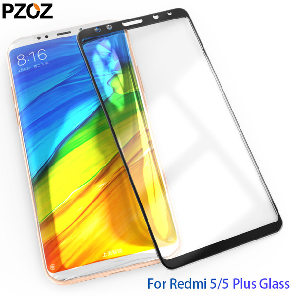 Pzoz xiaomi redmi 5 plus glass tempered full cover prime screen protector xiomi redmi 5 glass film original xaomi 5plus redmi 5