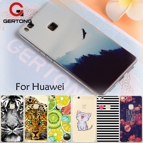 GerTong Pattern Case For Huawei P10 P9 Lite P8 Lite 2017 Cover For Huawei Honor 9 8 Lite Mate 9 Y3 II Y5 II Y6 II Capa Shell