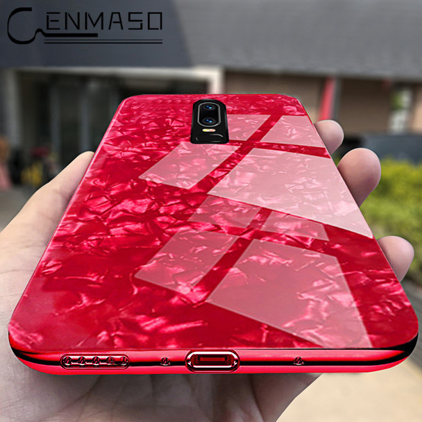 Oneplus 6 case cover oneplus 6 tempered Glass fashion luxury woman case one plus 6 cover oneplus6 soft silicon edge back cases