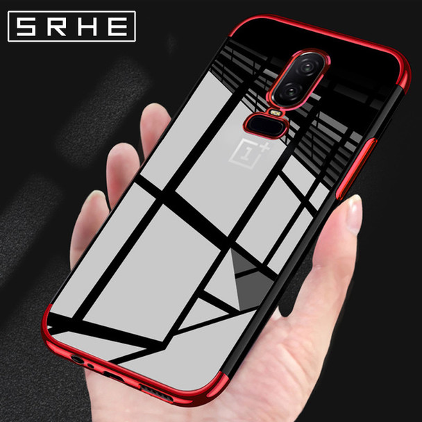 SRHE For OnePlus 6 Case Cover OnePlus6 Silicone Soft Full Plating TPU Cover For OnePlus 6 Back Cover Case For One Plus 6