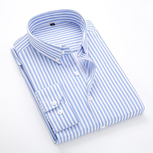 T-bird Shirt Men New Striped Long Sleeves Mens Dress Shirts Up To 5XL