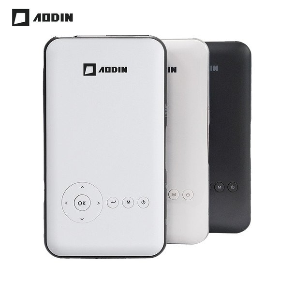 AODIN Android 7.1 OS Pico Pocket HD Portable 32G Micro Built-in WIFI Bluetooth Mini LED DLP Projector with Battery HDMI IN