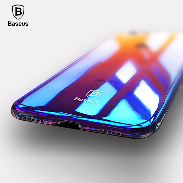 For iPhone 8 Case, Baseus Luxury Plating Gradient Hard Plastic Case For iPhone 8 8 Plus 7 7 Plus Cases Ultra Thin Bcak PC Cover