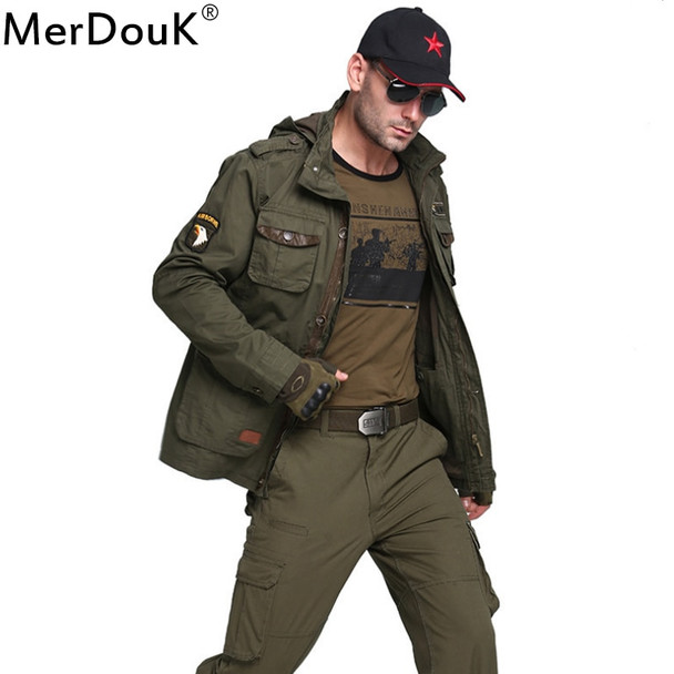 Men jacket For Winter jean military army soldier cotton Air force one male Brand clothing Mens jackets Gentleman 											